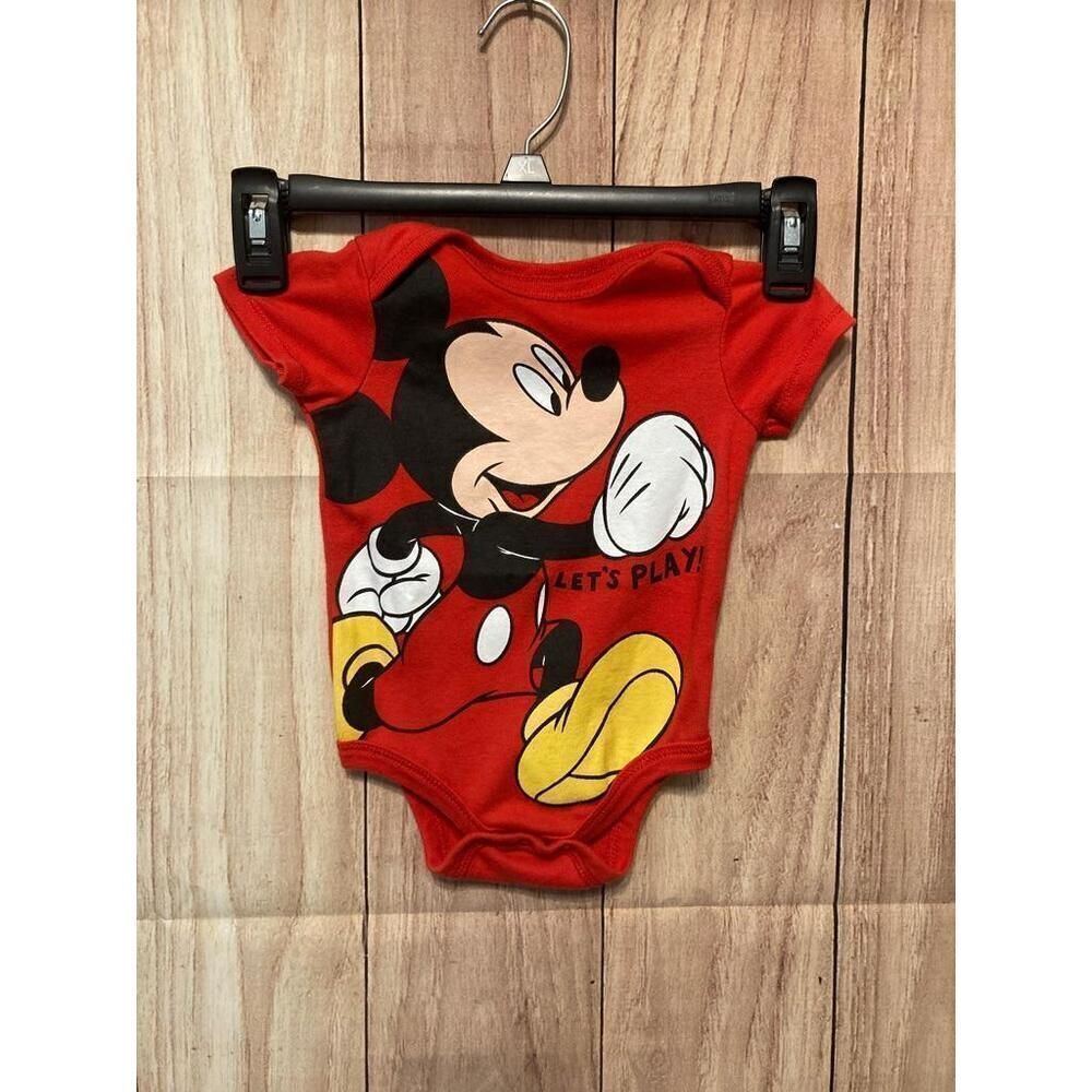 Mickey Mouse Disney 3-6 month bodysuit lets play
